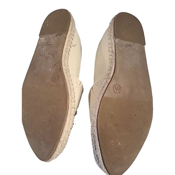 A New Day Size 8.5 Slip On Shoes Espadrille Flats Black Beige Canvas Classic - Picture 4 of 12